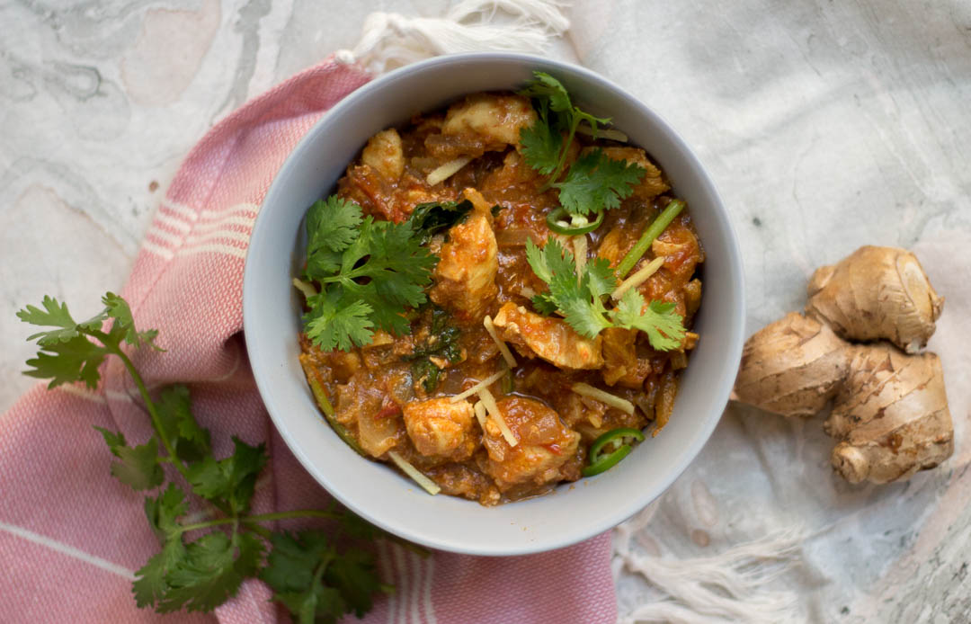 Chicken Hara Masala  Handi