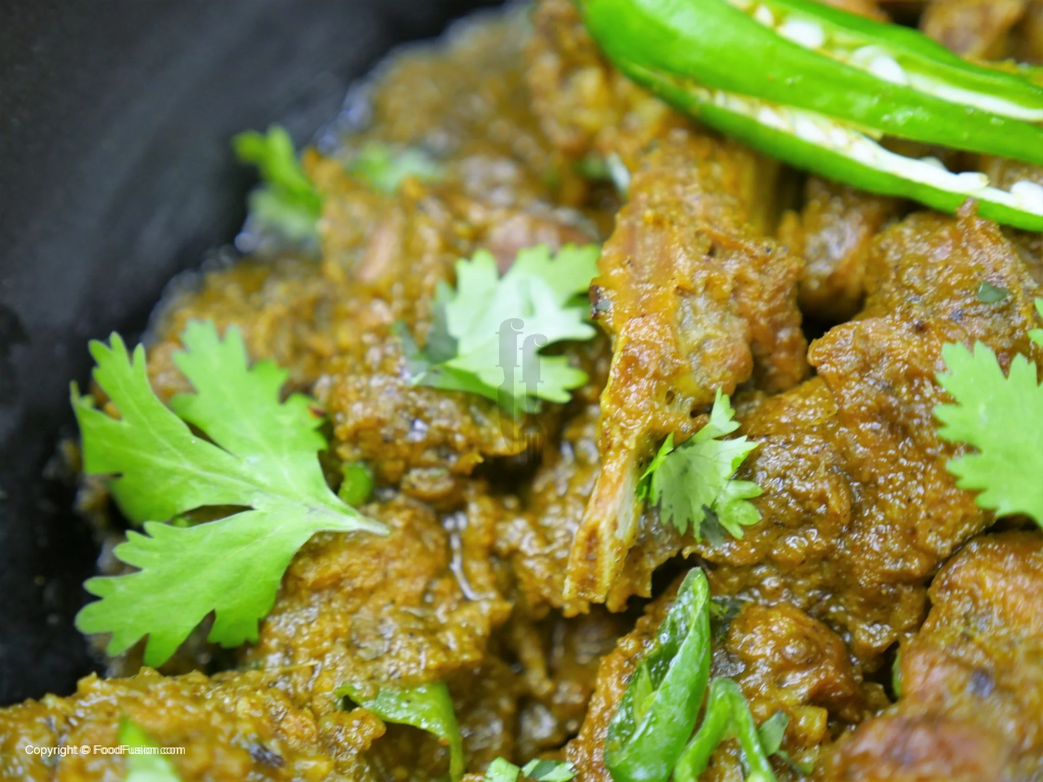 Mutton Hara Masala  hundi